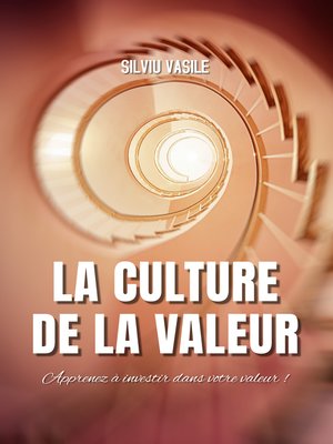 cover image of La culture de la valeur